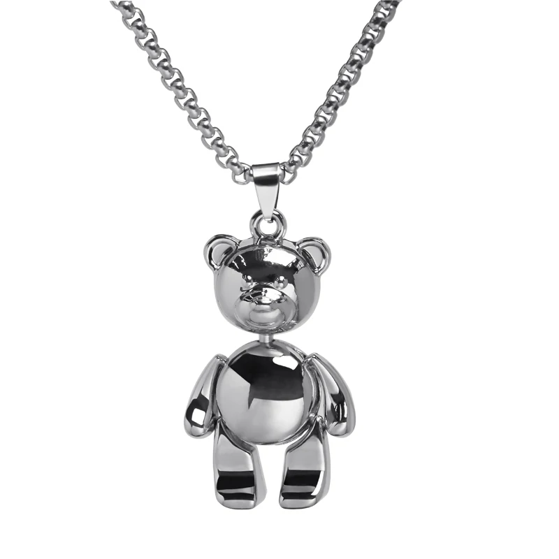 

Bear Necklace men and women Hip hop jewelryWomen's Necklace Titanium steel jewelry Gothic style Choice of trendsetters