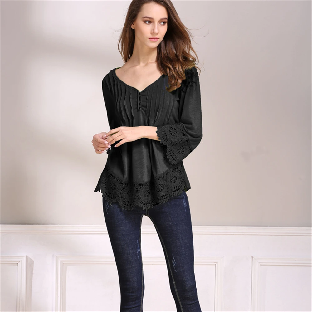 Футболка женская хлопковая с кружевом и круглым вырезом карамельных цветов|tees