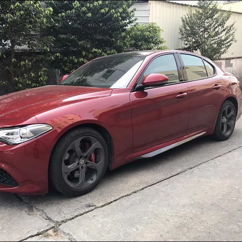 Боковые юбки из углеродного волокна наклейки на бампер для Alfa Romeo Giulia Sedan 4 двери