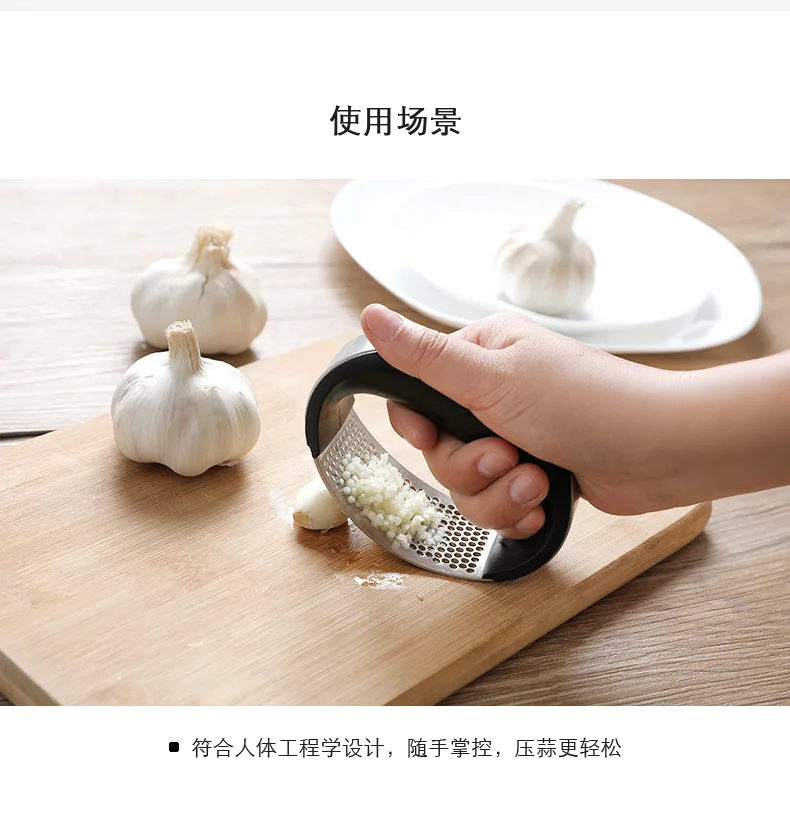 

Нержавеющая сталь кольцо чесночный пресс кухонное кольцо чесночный пресс Многофункциональный чесночный домашний ручной пресс чеснока