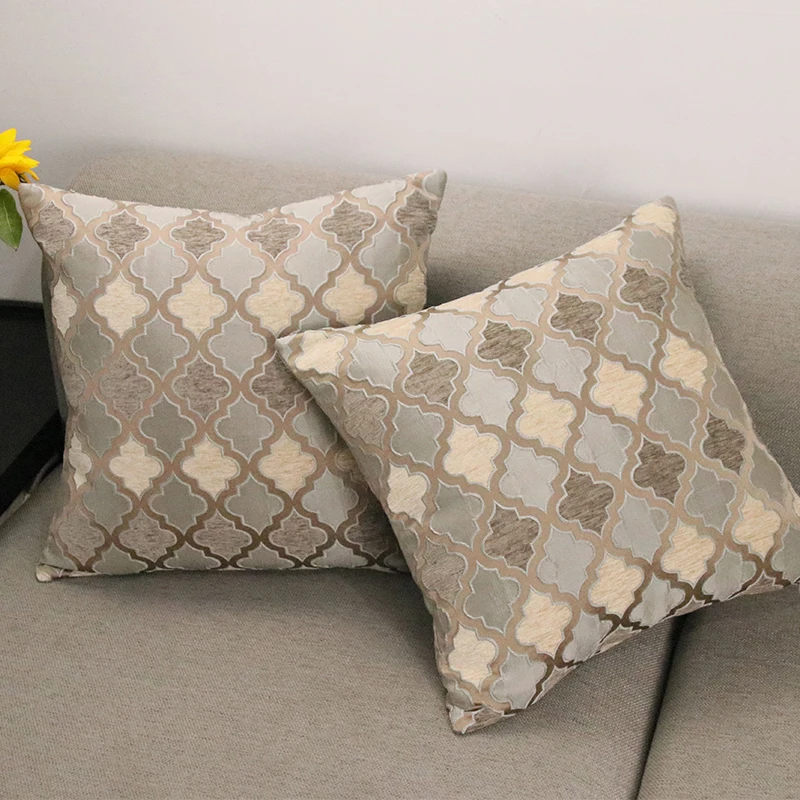 

Ромбовидная решетка, подушка для дивана, задняя подушка для гостиной, офиса, дивана, подушка для автомобиля, подушка с сердечником 45x45 см, ква...