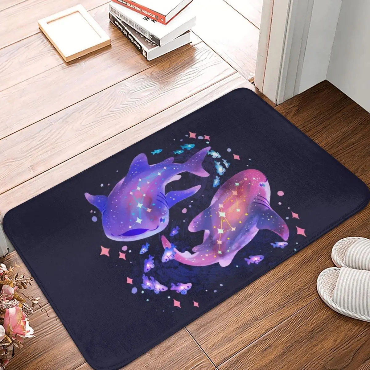 

Cosmic Whale Shark Doormat Carpet Mat Rug Polyester Non-Slip Floor Decor Bath Bathroom Kitchen Living Room Balcony Hallway 40*60