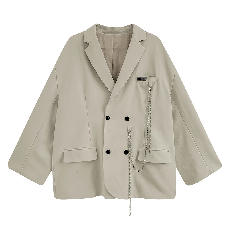 

Korean Loose Women Designer Split Suit Coat Casual Work Office Lady Blazer 2020 Long Double Breasted Female Business Suit Jacket