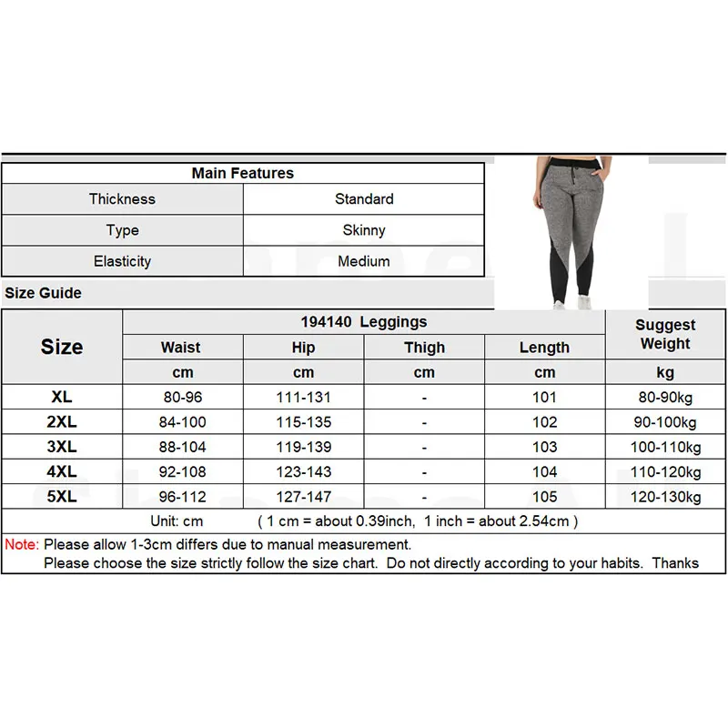 Плюс Размер Сексуальные облегающие Женские леггинсы Готический дизайн рисунок