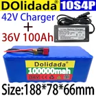 Литиевая батарея 36 В 10s4p 2021, 1000 Ач, с BMS, подходит для электрических велосипедов и мопедов, высокая емкость, новинка 18650