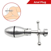 adjustable anal toys stainless steel smooth metal outdoor butt plug spread dildo extender prostate massager gay couple sex toys
