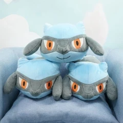 Покемон аниме серия мультфильм лежа осанка люкарио плюшевая игрушка подушка