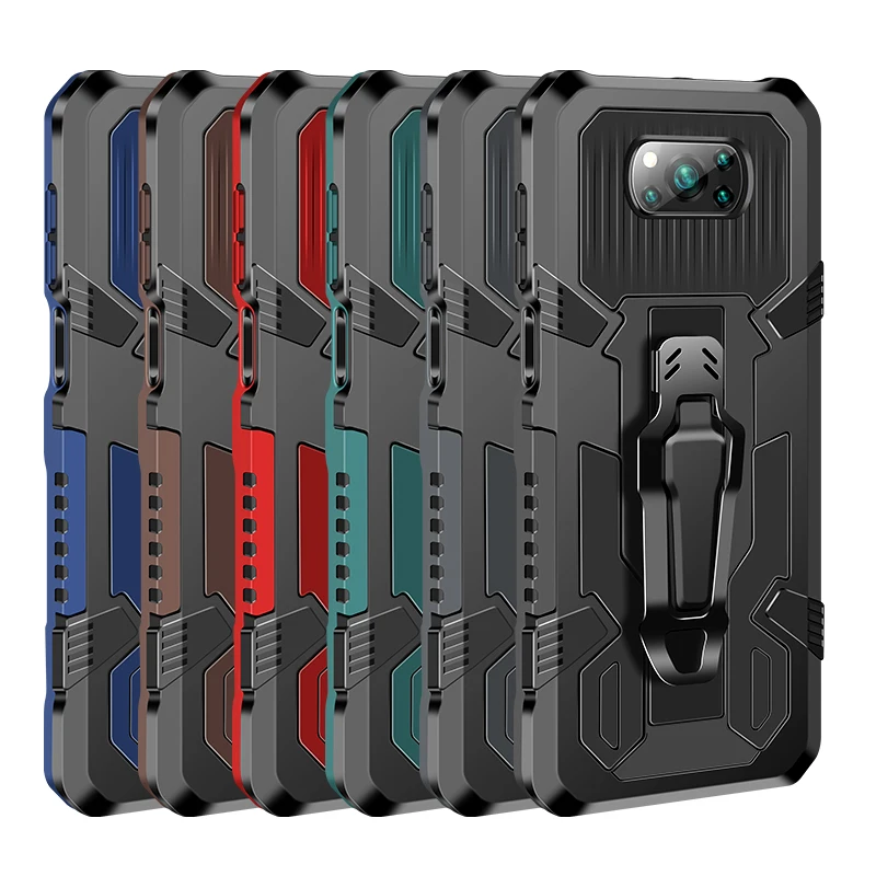 

Shockproof Case For Xiaomi POCO X3 NFC Redmi Note 9 9S 7 8 5 10 Pro 9A 9C For Xiaomi POCO X3 Rugged Hybrid Armor Stand Covers