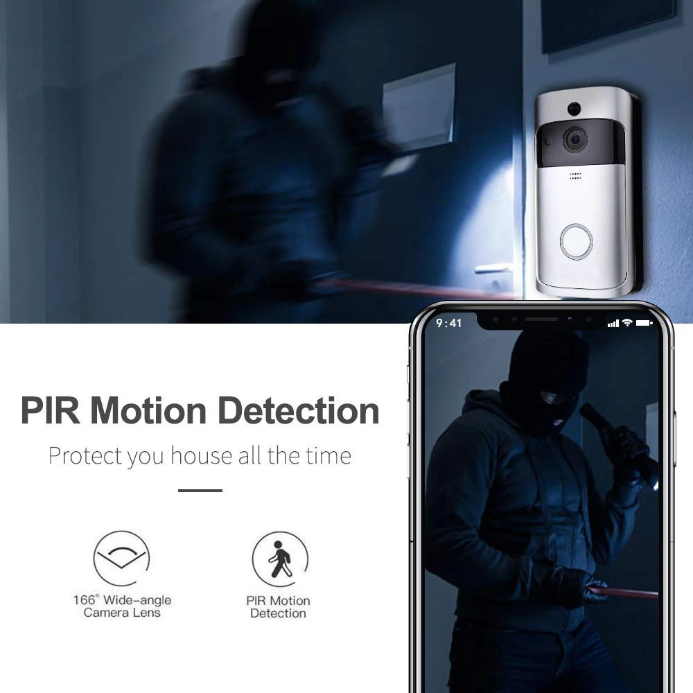 HONTUSEC wifi дверной звонок видеодомофон 2MP HD беспроводной умный дом IP Звонок камера