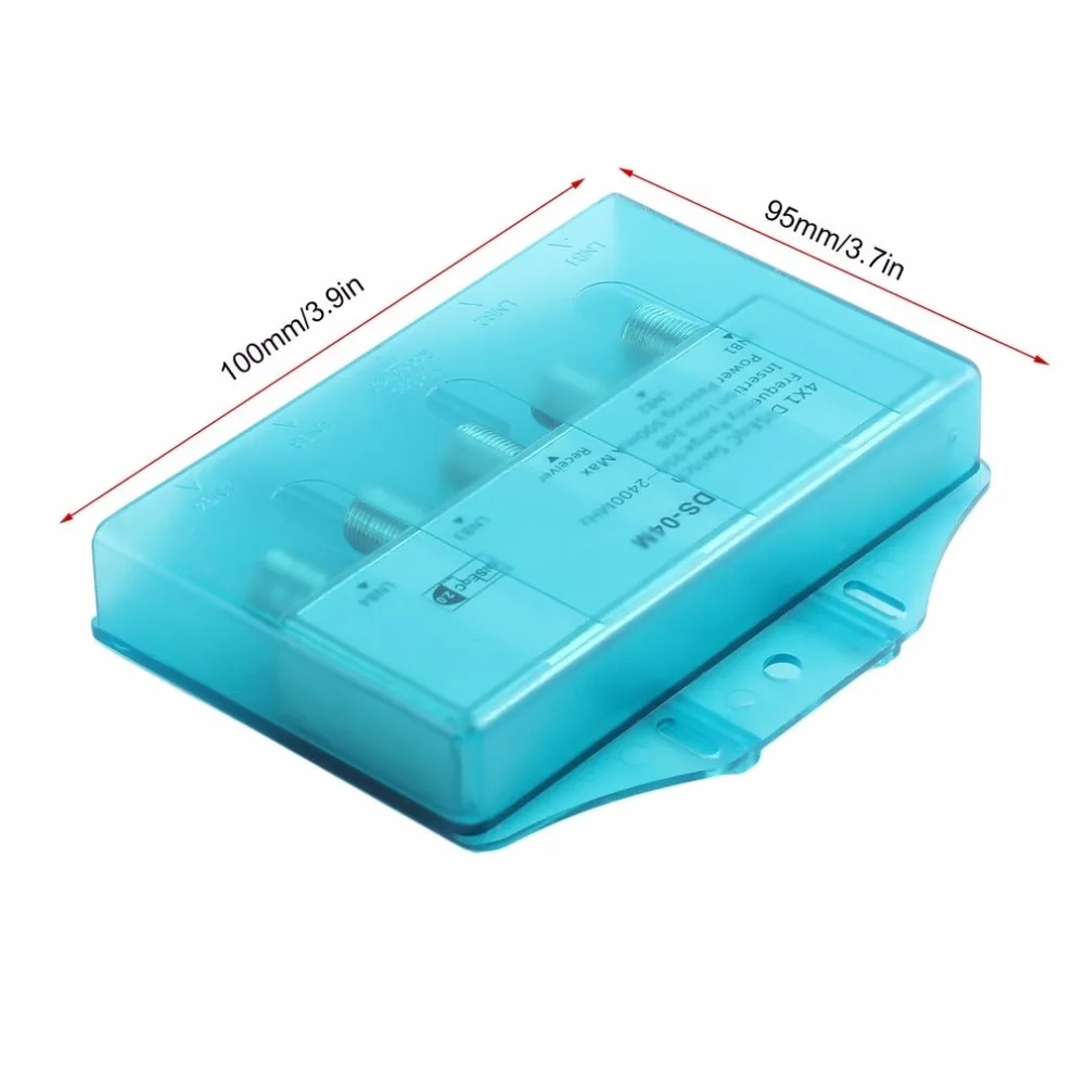 

Waterproof 4x1 DS-04M Satellite 950-2400MHz DiSEqC2.0 Switch FTA Dish Flat LNB Multiswitch For Wideband Satellite Receiver