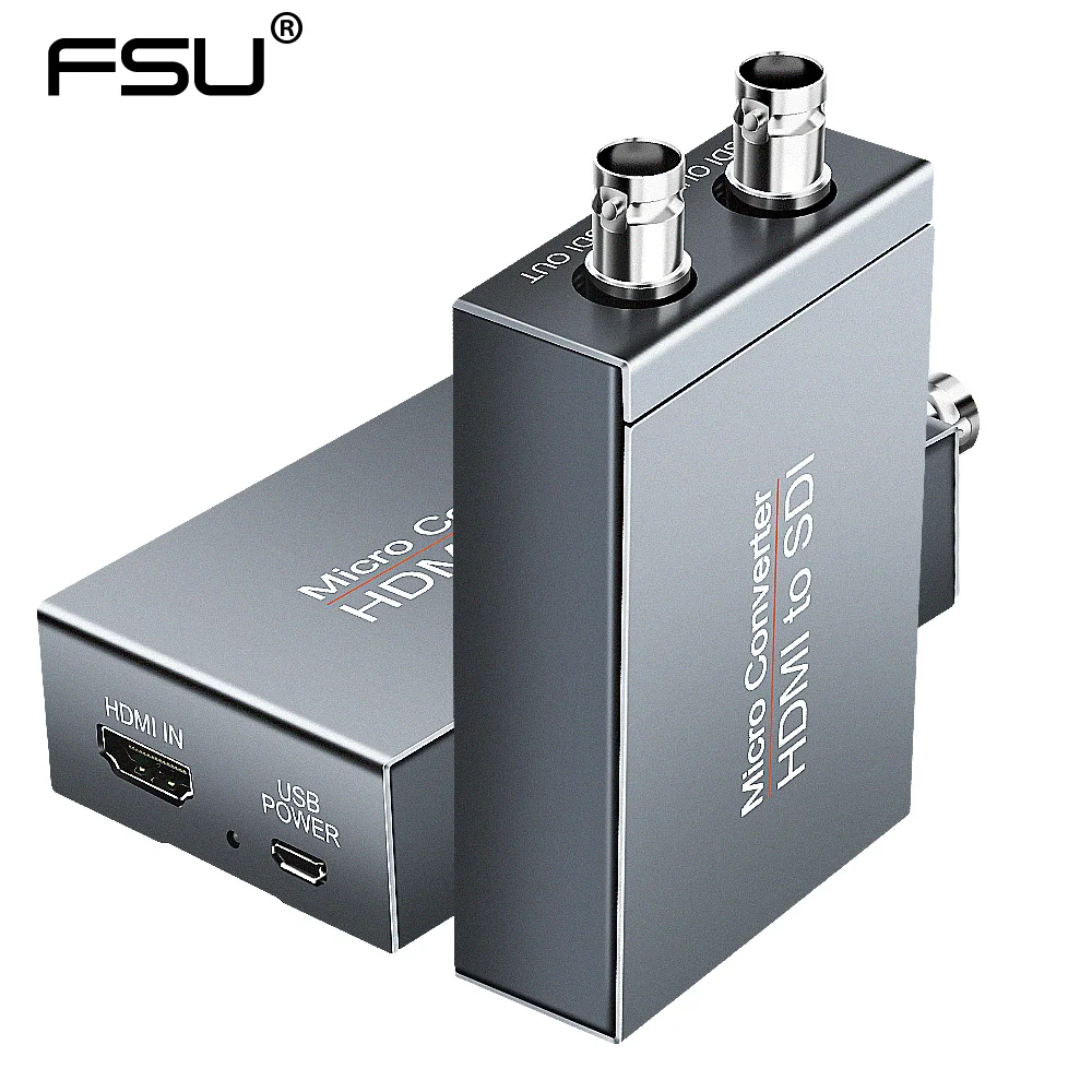 

FSU HD 3G SDI to HDMI Converter Adapter HDMI to 3G SDI*2 Display 1080p with usb power HDMI Switcher to SDI for PS3/4 Smart box