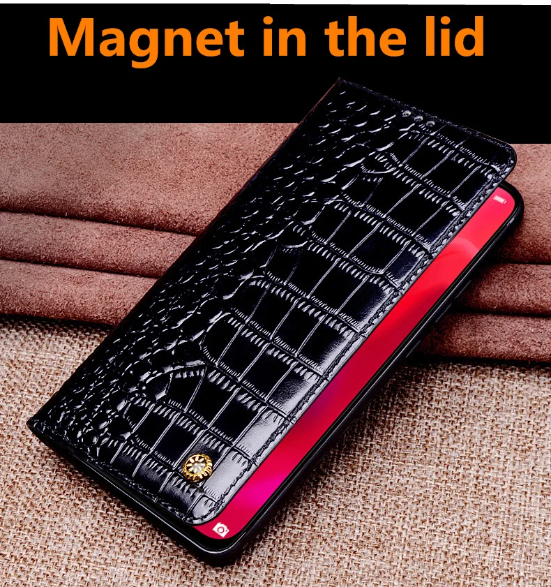 Чехол-книжка из натуральной кожи с магнитной застежкой для Xiaomi Redmi Note 4X/Redmi 4 |