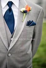 3 pçs ligh cinza jaqueta calças colete pico lapela blazer padrinhos smoking melhor homem terno para casaco de casamento + calças + gravata + colete (3)