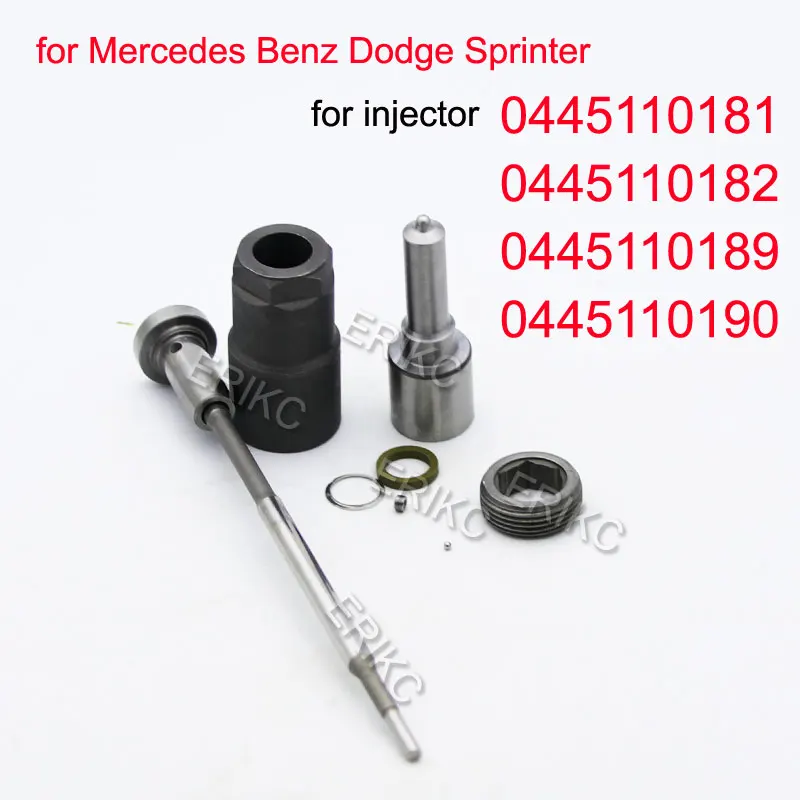 

ERIKC Injector Repair Kits Nozzle DSLA154P1320 and Valve for Diesel Injection 0445110189 0445110190 0445110181 0445110182