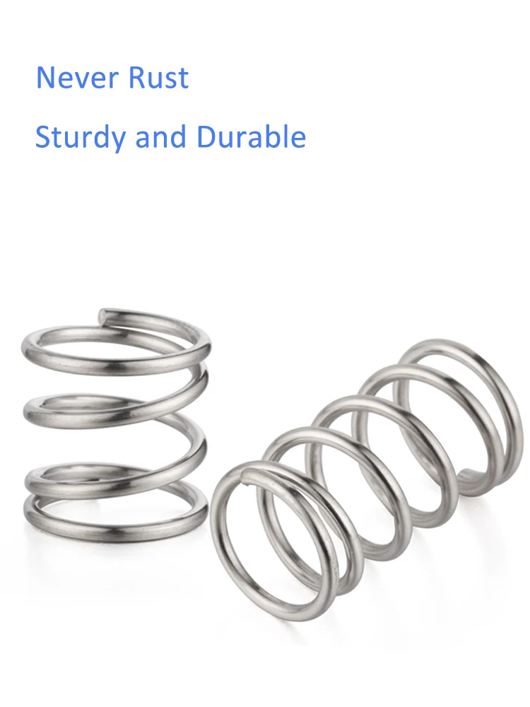 304 Stainless Steel Compression Spring SUS Compressed Wire Diameter 1.0mm Y-Type Rotor Return 10PCS | Обустройство дома