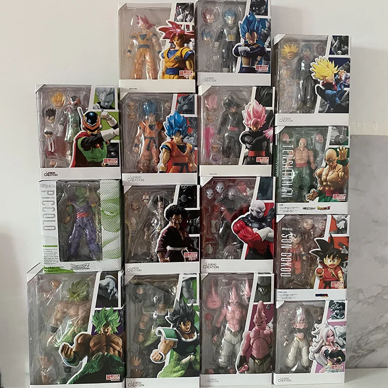 SHF Son Goku голубой Супер Синий Gokou маленький теншиньхан ямча Jiren Broly экшн-фигурка