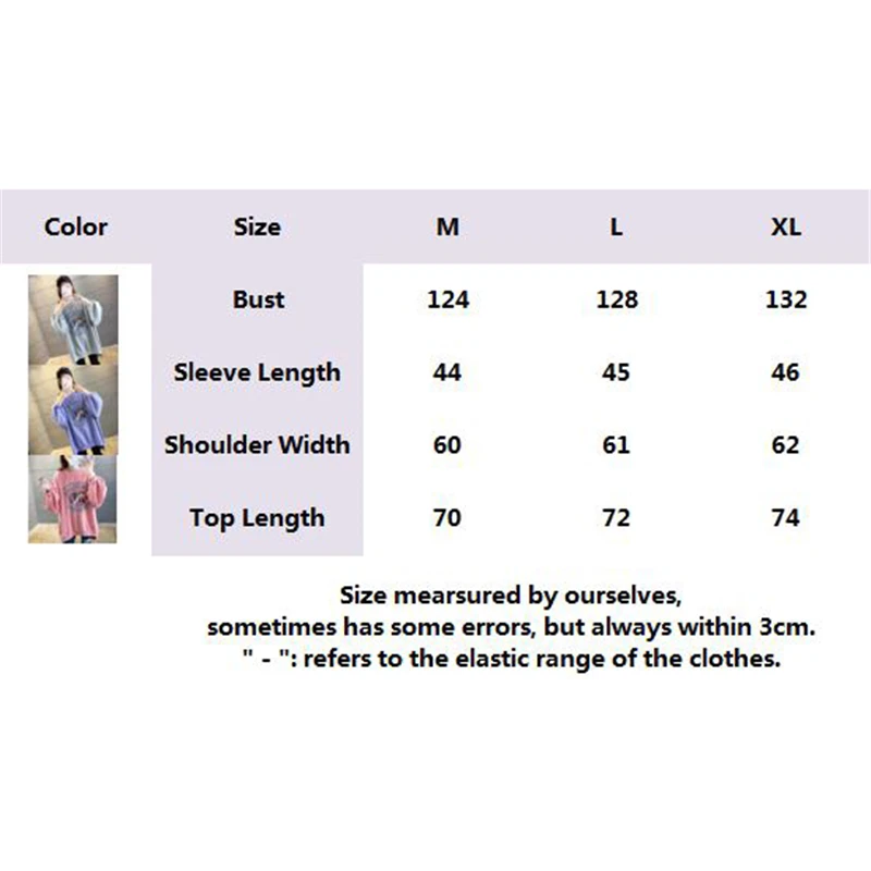 

New Print Long Sleeve Pullover Tops Cotton Women Clothes Cartoon Printed Women Plus Size Sweatshirts Casual Autumn Hoodies