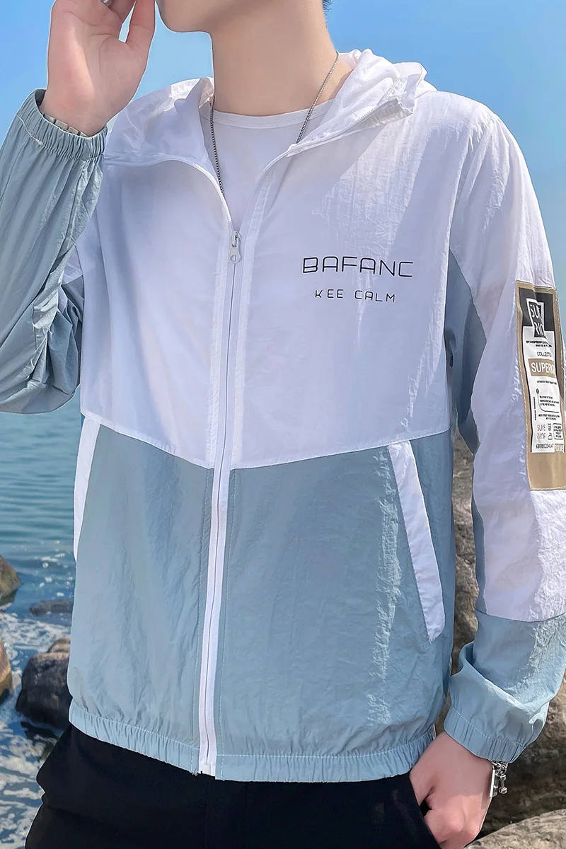 

Men's ultra-thin breathable sunscreen clothing for the summer of 2021 new sunscreen clothing, lightweight Korean style trendy ic