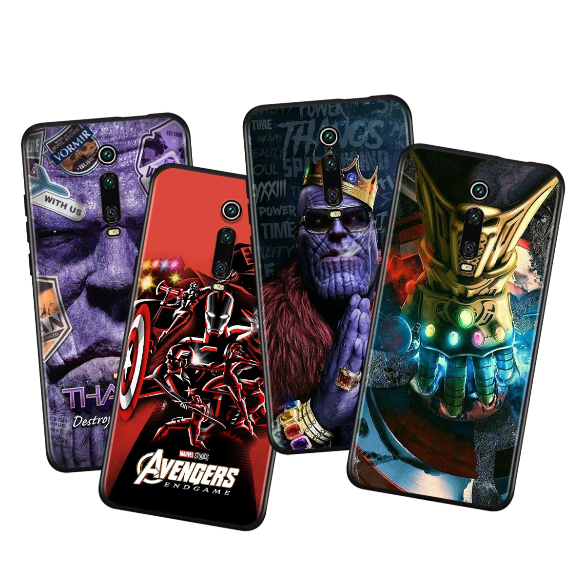 

Phone Case For Xiaomi Redmi K40 Gaming K30i K30T K30S K30 Ultra K20 10X Pro 5G Marvel Thanos Infinity Gauntlet Black Soft Cover