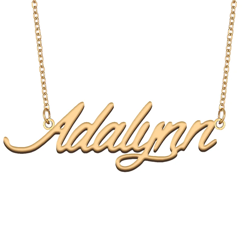 Ожерелье с именем Adalynn для его члена семьи лучший друг подарок на день рождения на Рождество День матери День святого Валентина