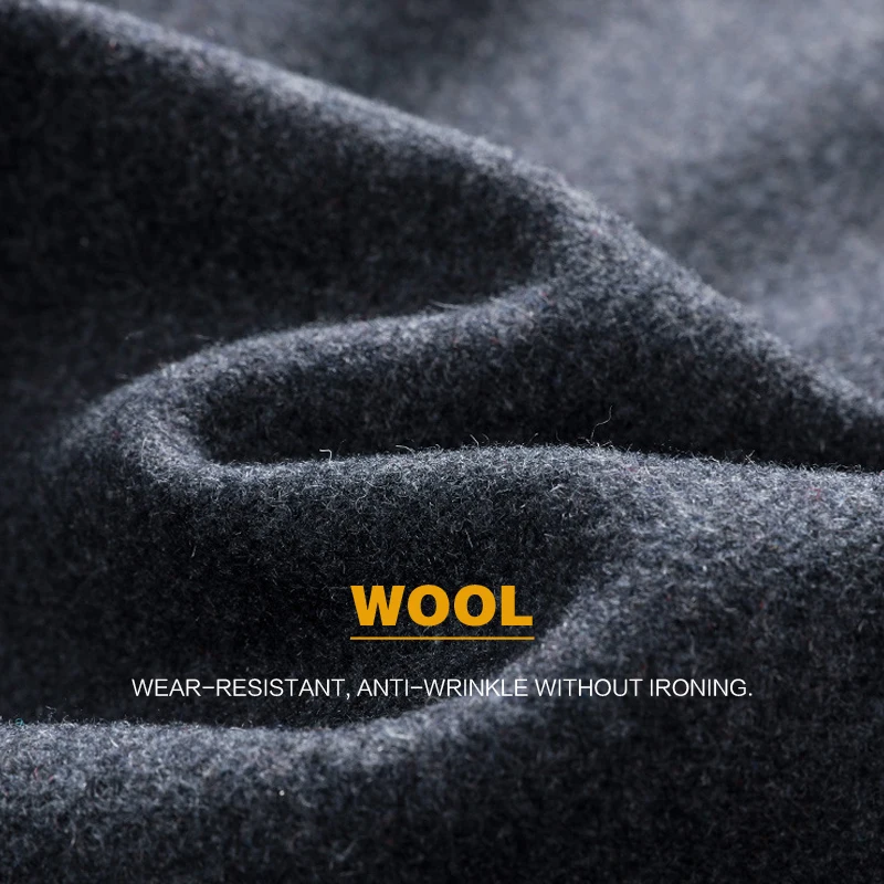 

2020 Autumn Winter New Men's Wool Coat Classic Style Business Fashion Slim Fit Thick Long Jacket Male Brand Red Wine Overcoat