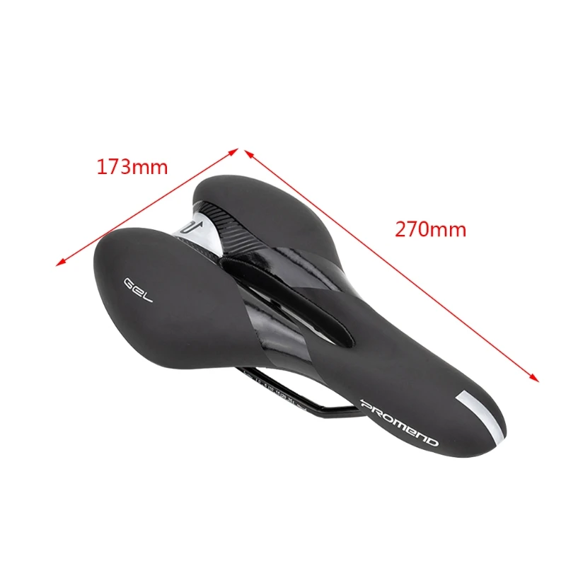 

Y1UC Bike PU Leather Surface Silicone Cushion Silica Filled Gel Comfortable Hollow Cycling Seat Shockproof Bicycle Saddle