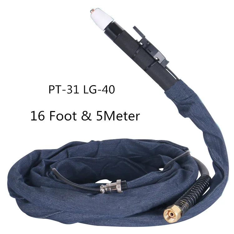 Very useful Pt31 & Lg40 air integrated Plasma cut Torch 17feet and 5Mstraight Machine Torch Whole body (torch)