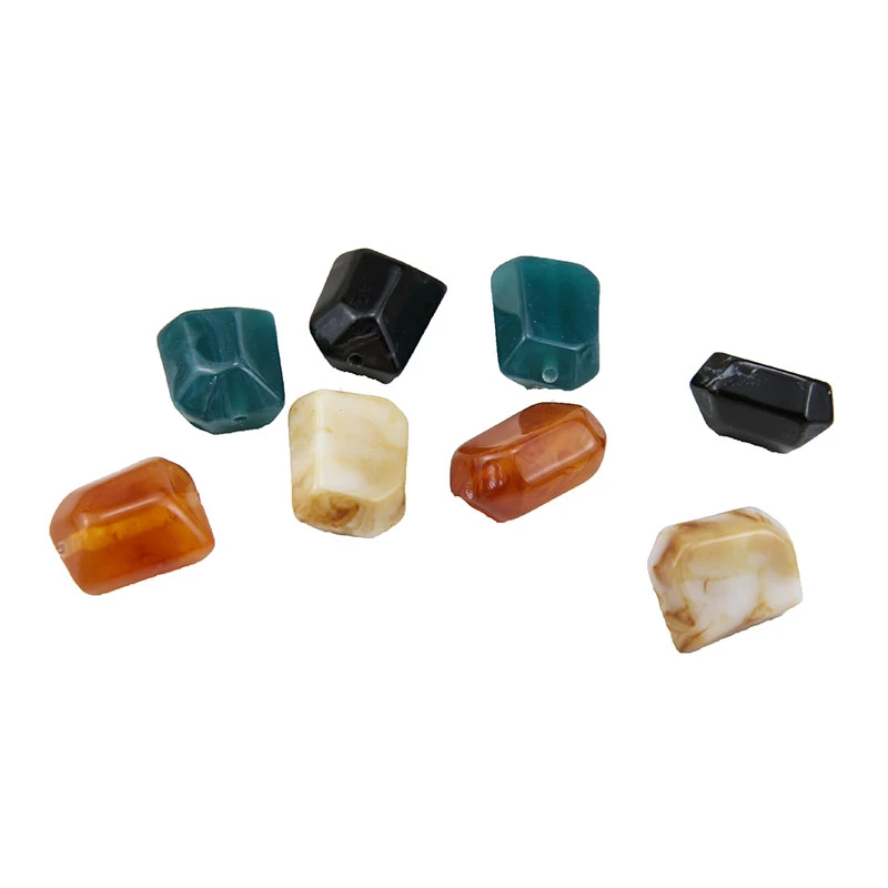 10 шт. корейские Ретро Нерегулярные перфорированные бусины из смолы Винтажные