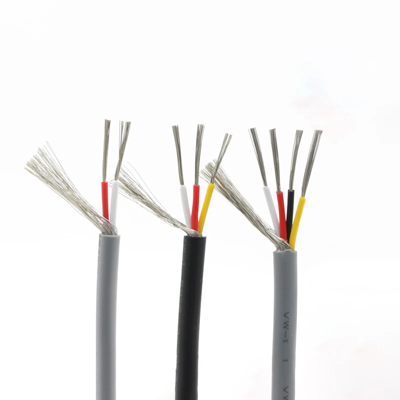 

50 метров UL2547 черный 26AWG-2Cores, экранированный провод, ПВХ сигнальный провод, Луженый Медный аудиокабель 300 в