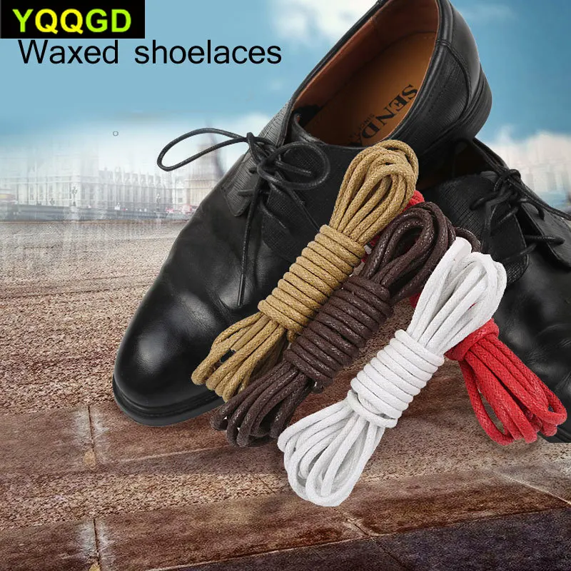 

2Pair/lot Round Waxed Shoelaces Waterproof Cotton Shoe Laces Sport Shoes Bootlace Board Shoes Casual Shoes Shoelaces 70cm