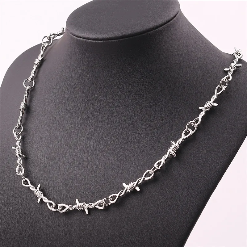 XL1267 Модное ожерелье s Harajuku уличная одежда Пламя Унисекс ожерелье панк-аксессуар рок цепь колье ожерелье s Ювелирное Украшение для ночного клуба - Окраска металла: XL1267
