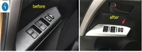 yimaautotrims accessories inner door armrest window glass lift button panel cover trim 4 pcs for toyota rav4 rav 4 2014 2018