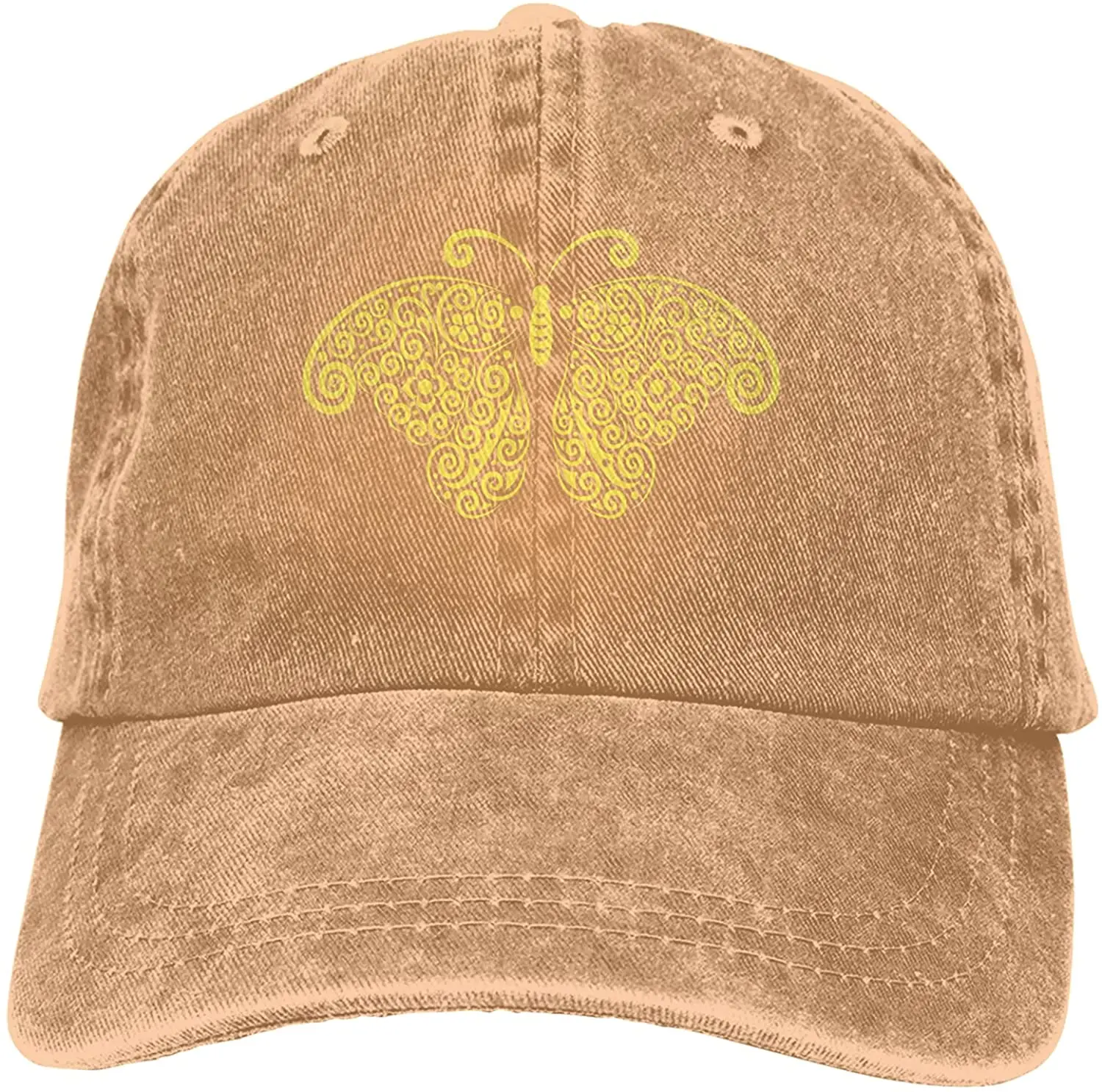 

Unisex Adjustable Cowboy Hat, Butterfly Sun Hat and Baseball Cap for AdultBlack