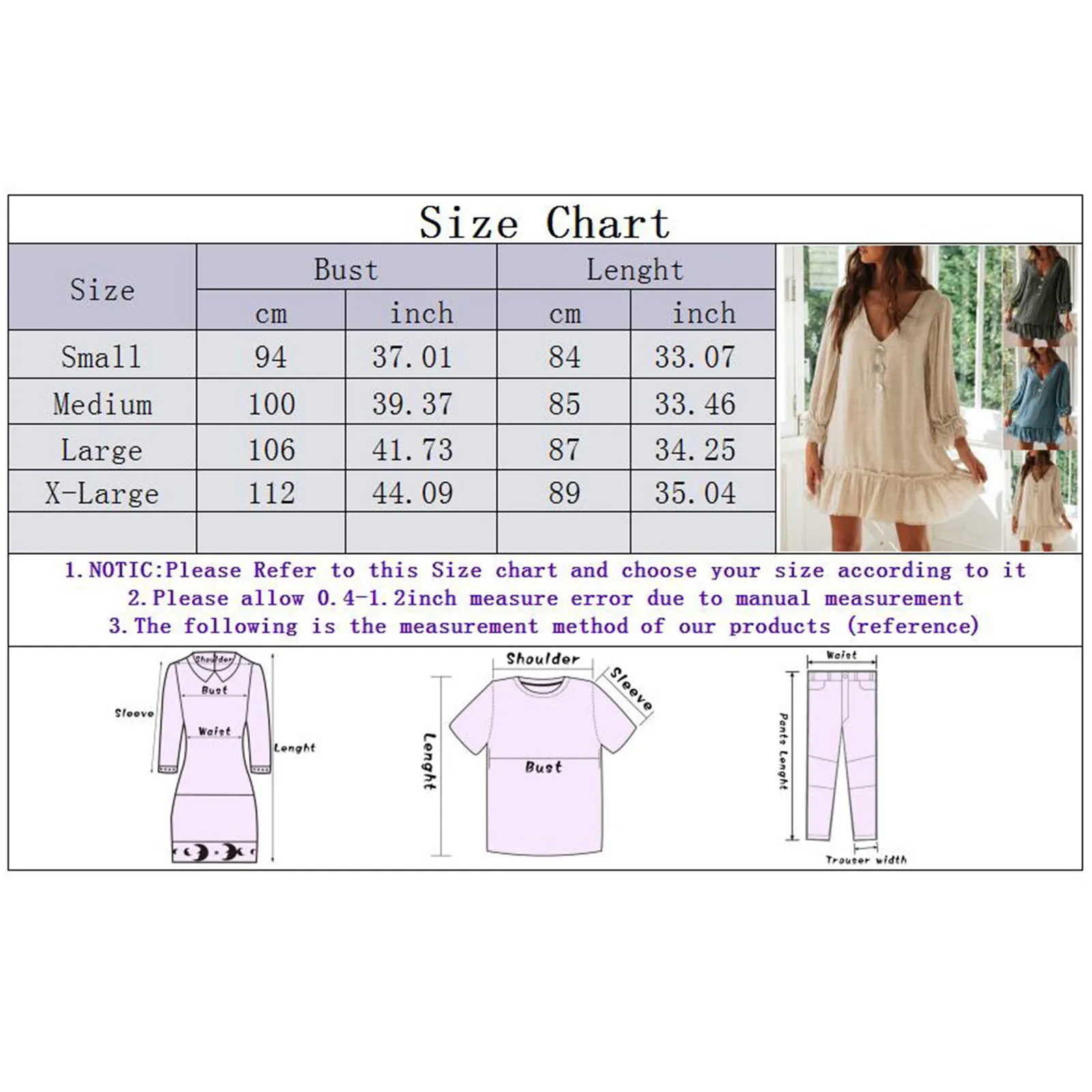 

40# Ruffles Dress For Woman Vintage Solid Color Button Mini Dress V-neck Long Sleeve Dresses For Women Cotton Linen Casual Dress