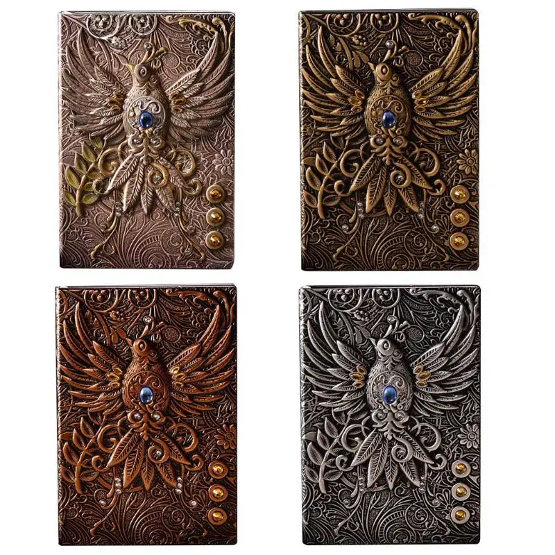 Винтажный Ретро Феникс Длинная жизнь птица тема выстроились бумага Блокнот 100