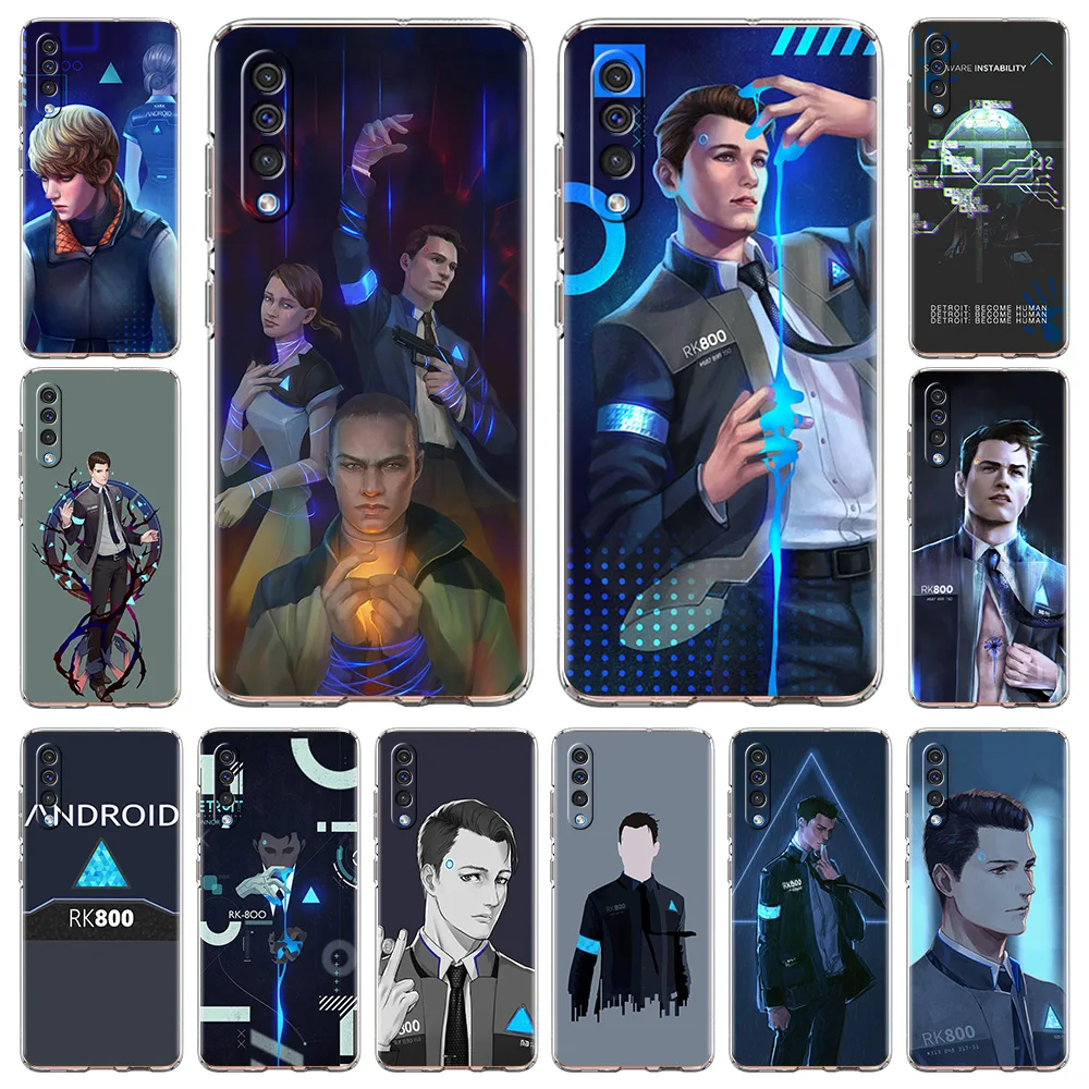 

Detroit-Become Human-RK800 Phone Case For Samsung Galaxy A50 A70 A20 A30 A40 A20E A10 A10S A20S A02S A12 Luxury Clear Soft Cover