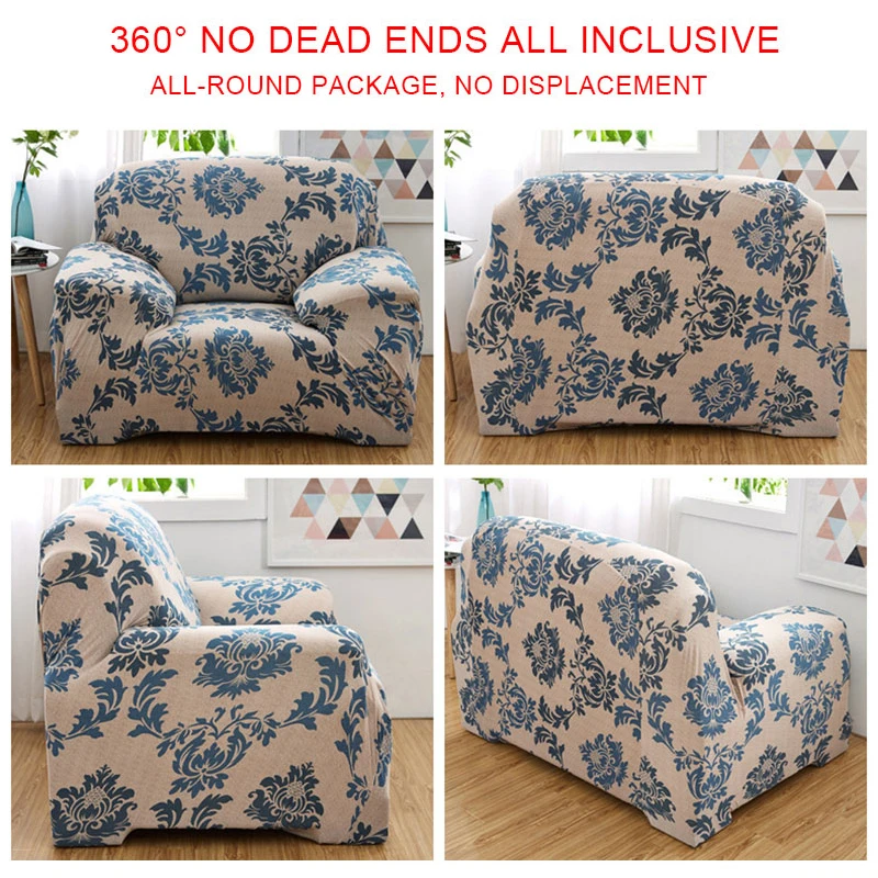 

Floral Printing Elastic Slipcovers Stretch Sofa Covers for Living Room Corner Housse Canape Dangle Armchair Chair Cover