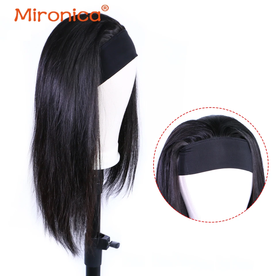 

Straight Human Hair Wigs With Headband Scarf Remy Human Hair Wigs Headband Wig For Black Woman Brazilian Hair Wigs With Headband