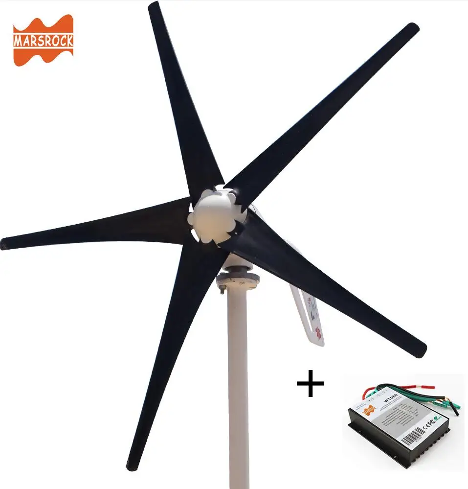 5 black blades AC12V/24 V 400W ветряной генератор небольшая ветряная мельница для домашнего использования, соответствует требованиям европейских директив, в частности касательно содержания вредных веществ - Цвет: 5 black blades
