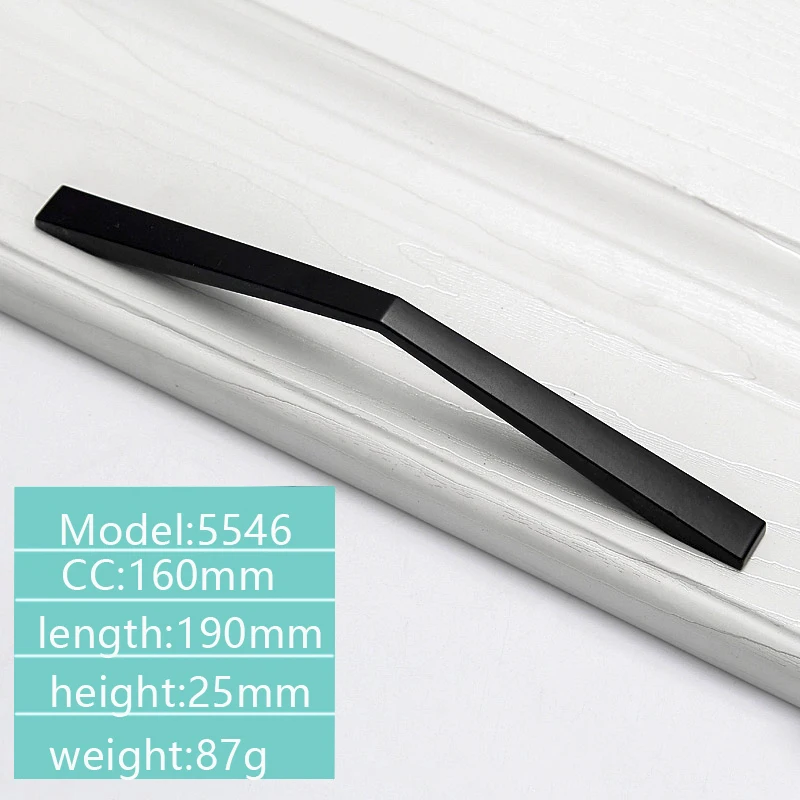 Черные ручки в американском стиле ручная мебель алюминиевые шкаф коробка для