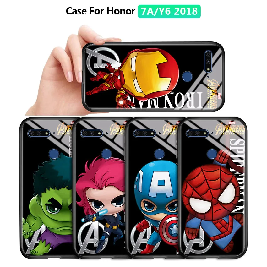 Чехол для Huawei Honor Y6 Prime 2018 / Enjoy 8E с героями мультфильмов Marvel Мстители Железный