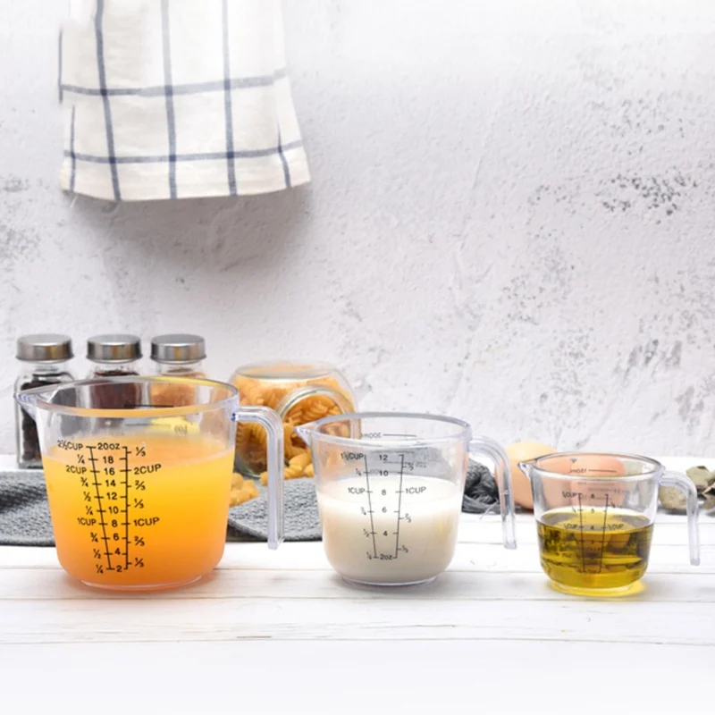 Прозрачная мерная чашка большой емкости со шкалами Кухонное измерение во время
