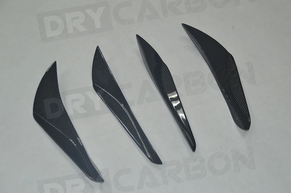 Harga 4 Buah Serat Karbon Mobil Depan Bumper Splitter Canard Pisau Udara Dikelilingi Untuk Toyota GT86 Untuk Subaru BRZ 2014-2016 J Style FRP