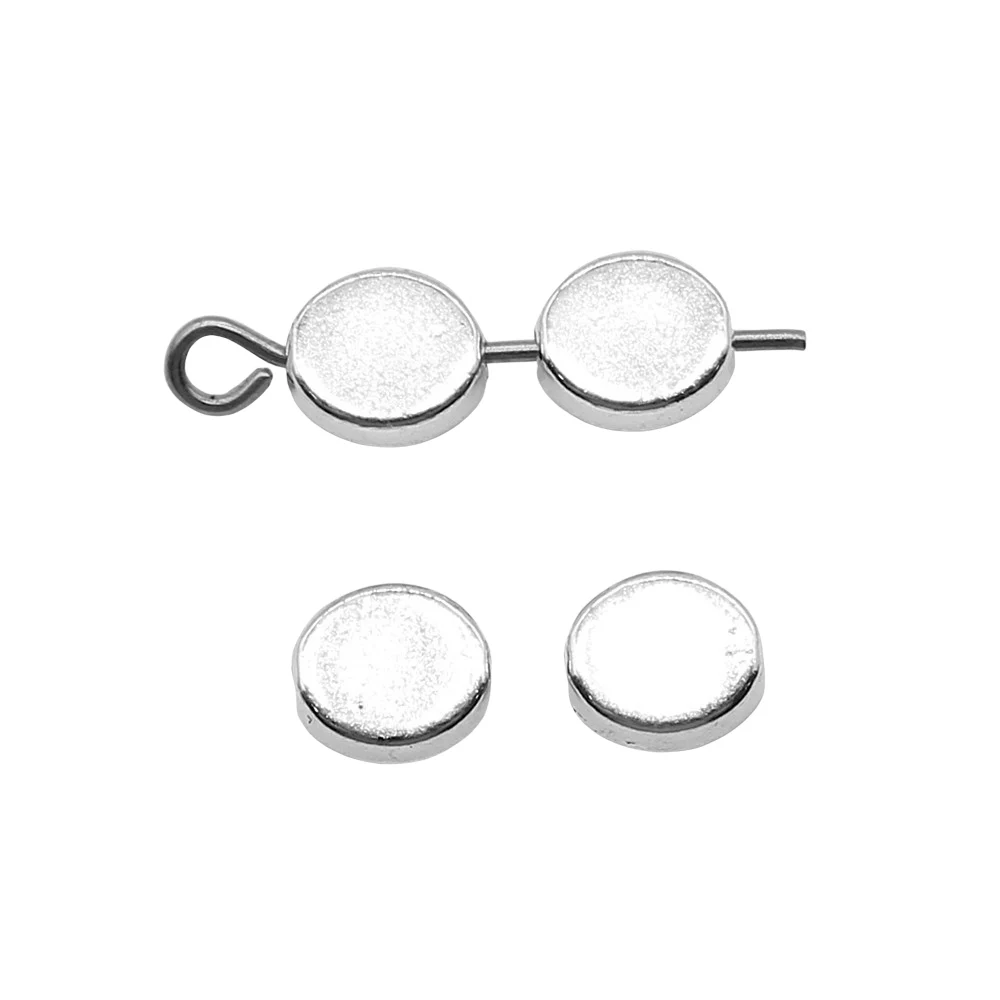

20pcs Oval Beads For Jewelry Making 6x7mm Antique Silver Color Jewelry Accessories