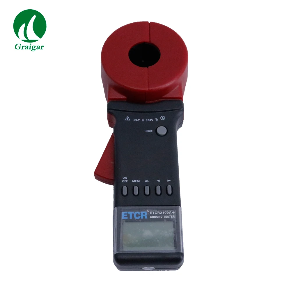 

ETCR2100A+ Digital Clamp On Ground Earth Resistance Tester Resistance Resolution 0.001ohm