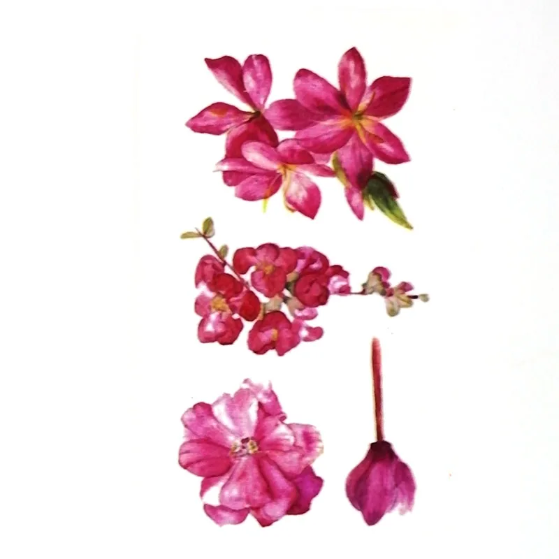 Наклейки с цветами временная татуировка поддельные татуировки для лица ног тела