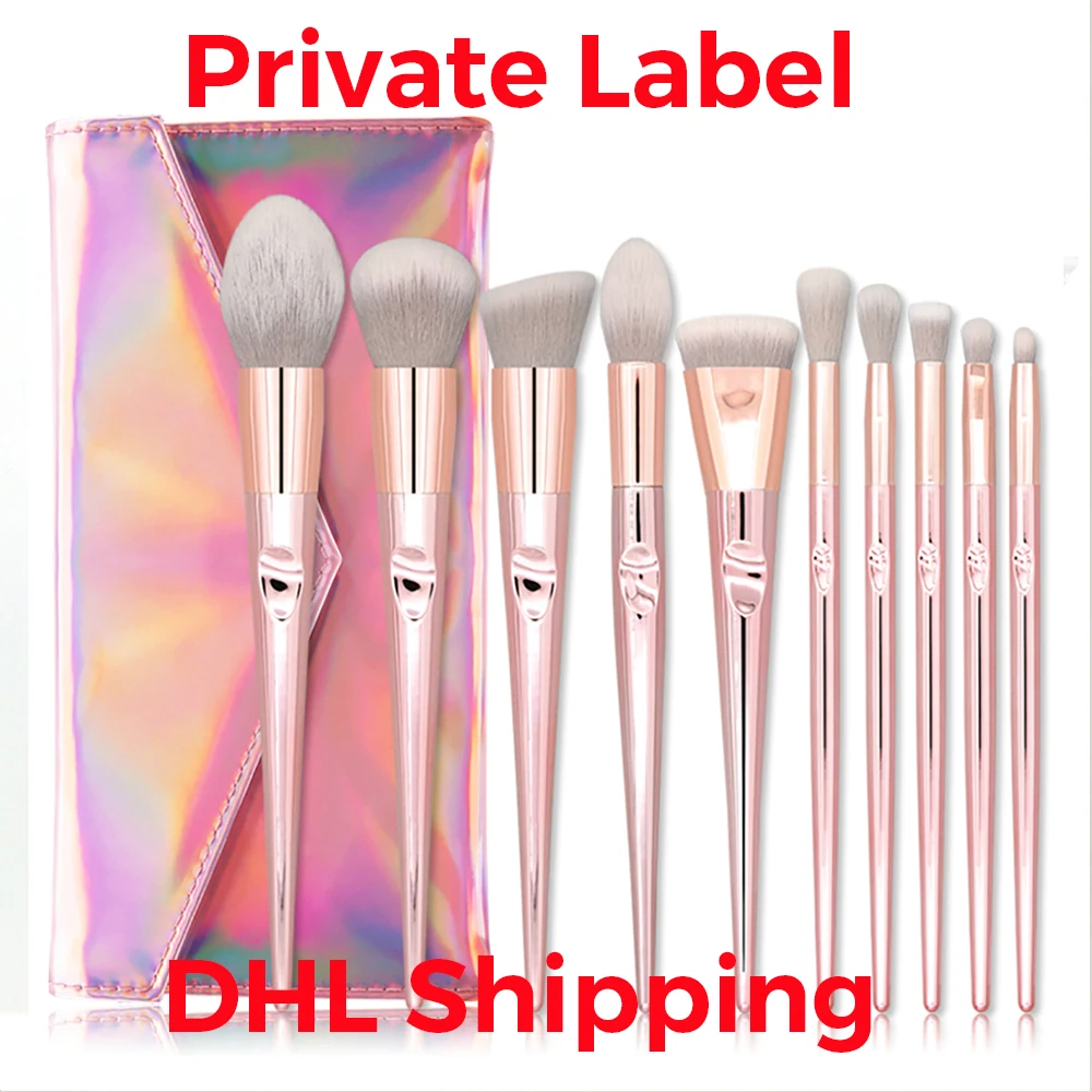 

10 sets of makeup brush loose powder eye shadow foundation mixed private brand makeup brush tool wholesale fast delivery