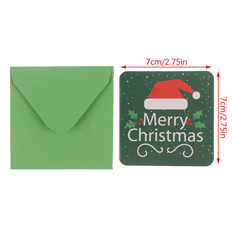 24pcs X Christmas Creeting Cards Kids Mini Blessing Greeting Envelope New Year Postcard Gift Card Xmas Party | Дом и сад