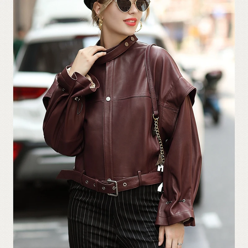 Женские пальто из 100% натуральной кожи 2019 модные женские Куртки овчины с длинным