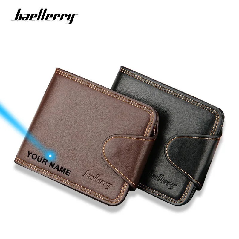 

Baellerry Luxury Men Wallet Short Leather Zipper Small Money Purses New Design Dollar Clip Wallet Slim Purse Hasp Card Holder